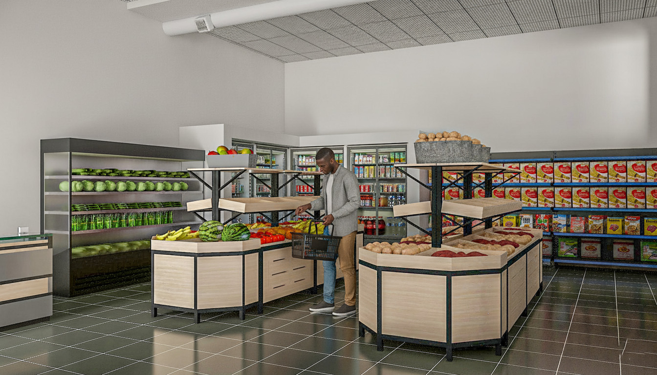 Nous offrons un service complet de conception et de réalisation d’épiceries modernes, pensé pour accompagner nos clients à chaque étape de leur projet, de l’idée initiale jusqu’à l’ouverture officielle. Notre objectif est de transformer votre vision en un espace commercial fonctionnel, attractif et parfaitement adapté aux exigences du commerce alimentaire. Nous prenons en charge l’ensemble du processus, incluant l’étude du projet, la conception du plan d’aménagement, le choix des équipements, ainsi que l’installation complète sur site.

Grâce à notre approche clé en main, vous bénéficiez d’une solution intégrée qui simplifie toutes les étapes de création de votre épicerie. Nous optimisons chaque mètre carré afin d’assurer une circulation fluide des clients et une organisation efficace des produits. L’esthétique est également au cœur de notre démarche, afin de créer un environnement moderne et professionnel qui attire et fidélise la clientèle.

Nos services incluent également l’installation des équipements essentiels tels que les rayonnages, les systèmes de réfrigération et le mobilier commercial. Nous veillons à respecter les normes de qualité, d’hygiène et de sécurité en vigueur. Avec notre expertise, vous obtenez une épicerie prête à fonctionner, performante et conçue pour maximiser votre rentabilité dès le premier jour.